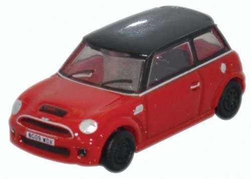 2000s Austin Mini - Assembled -- Chili Red, N, Oxford Diecast NNMN001