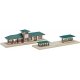 North American Suburban Station -- Kit - 9-11/16 x 3′ 24.6 x 7.6cm, N, Kato USA Inc 31650