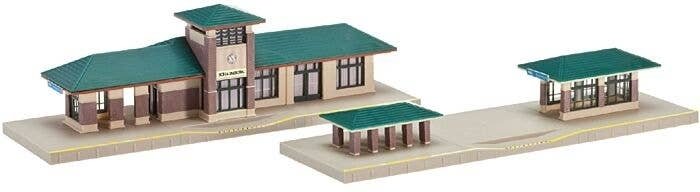 North American Suburban Station -- Kit - 9-11/16 x 3′ 24.6 x 7.6cm, N, Kato USA Inc 31650