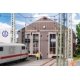 2-Stall Electric Locomotive Shed -- Kit - 15-7/8 x 7-11/16 x 5-1/8′ 40.4 x 19.5 x 13cm, HO, Faller Gmbh 120079