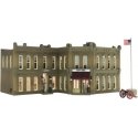 Municipal Building - Built & Ready Landmark Structures(R) -- Assembled - 4-1/2 x 3-3/16′ 11.4 x , N, Woodland Scenics 4930