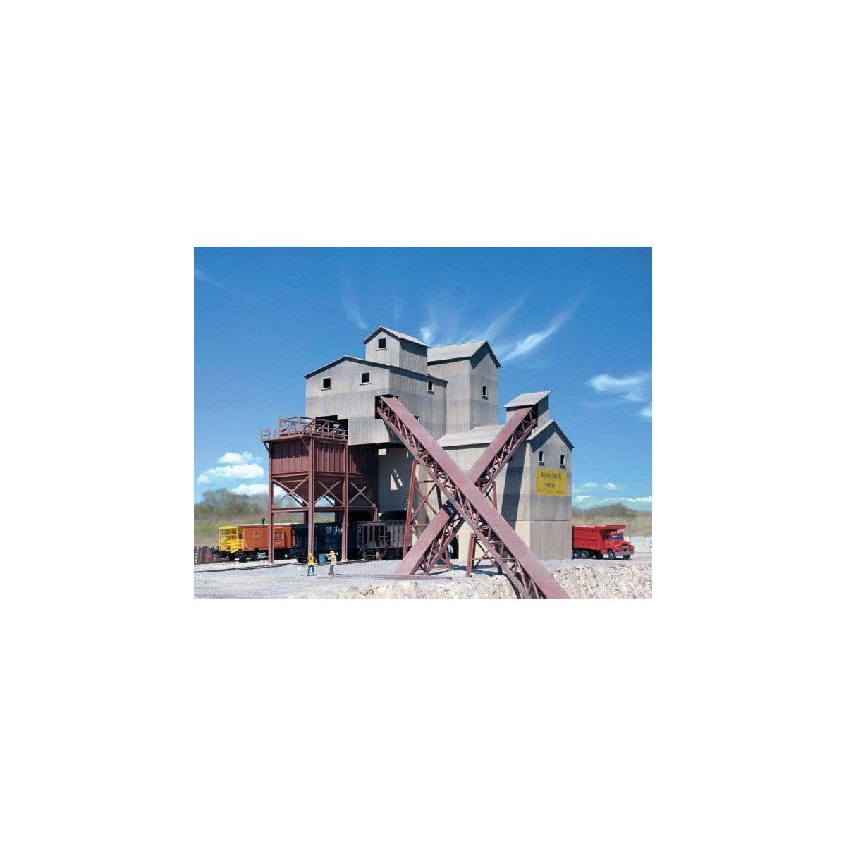 Glacier Gravel Company -- Kit - 5-5/8 x 6-5/8 x 6-1/8′ 14.3 x 16.8 x 15.6cm, N, Walthers Cornerstone 3241