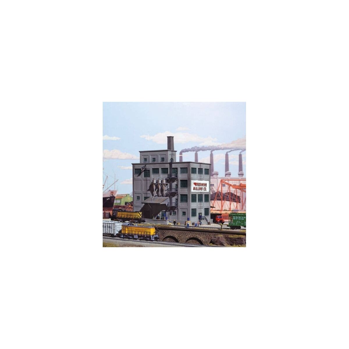 Red Wing Milling Co. -- Kit - 6-5/8 x 4-7/8′ 16.5 x 12cm, N, Walthers Cornerstone 3212