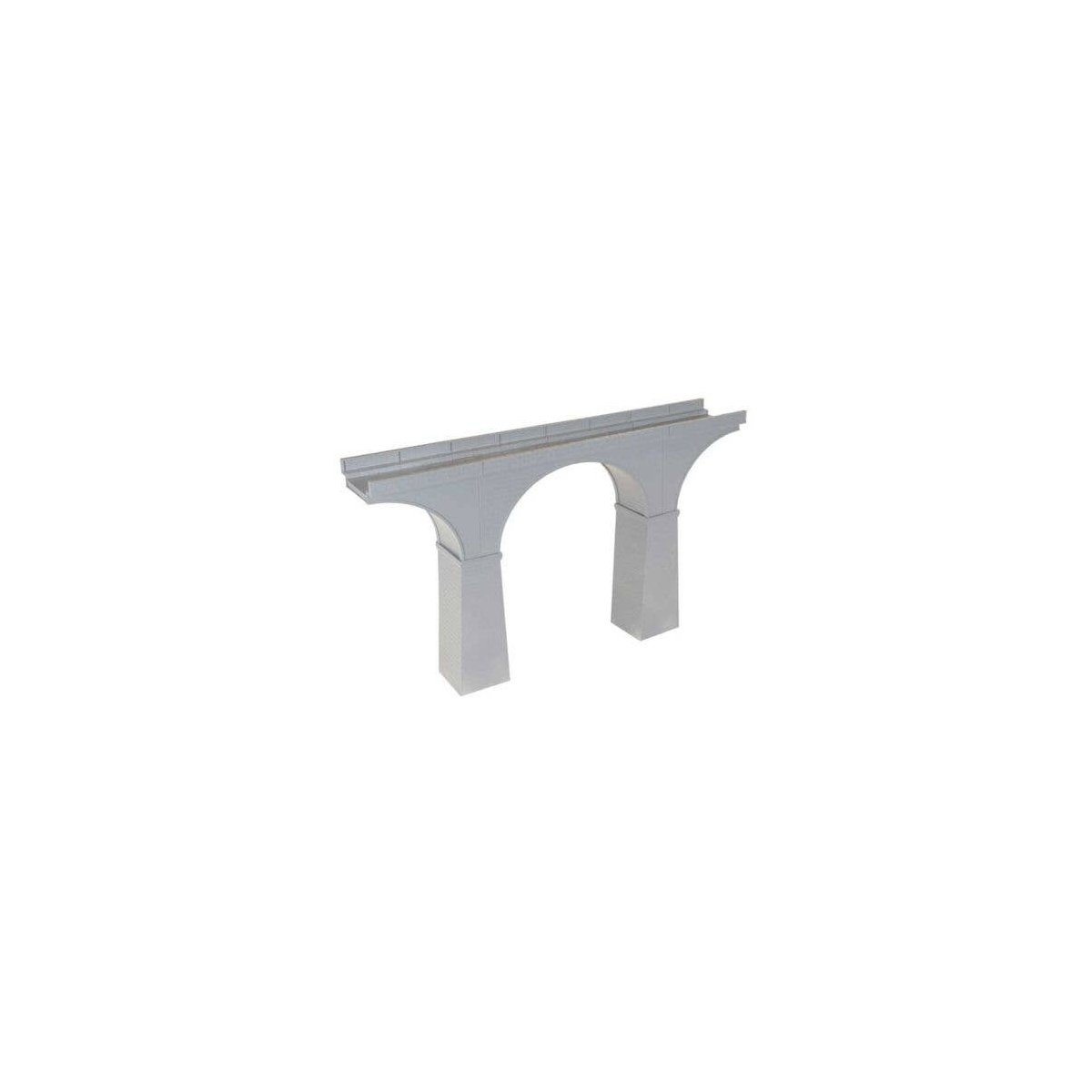 Single-Track Cut-Stone Viaduct -- 18 x 3-1/4′ cm, Variable Height, HO, Atlas Model Railroad Co. 70000225