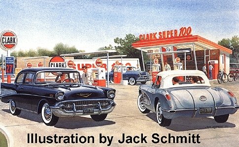 Clark Oil Gas Station -- Kit - 4 x 3′ 10 x 7.5cm, HO, Blair Line 187
