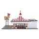 Kentucky Fried Chicken(R) Drive-In -- Kit - 8-3/8 x 4-1/4′ 21.3 x 10.8cm, HO, Life-Like Products 1394