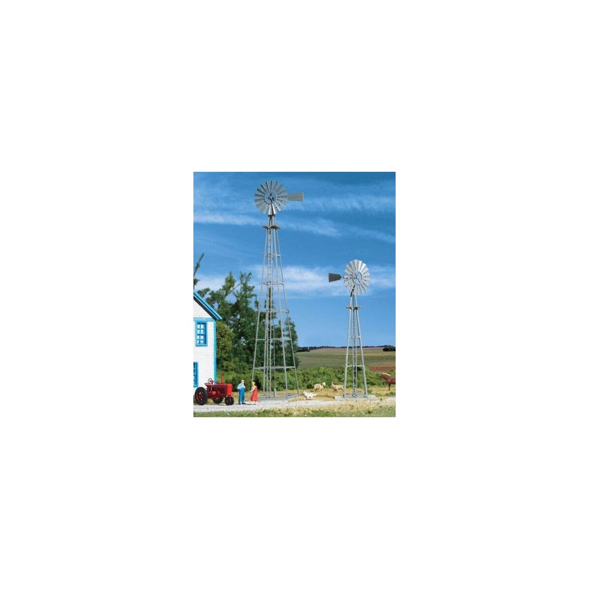 Van Dyke Farm Windmill -- Kit - 1-5/8 x 1-5/8 x 8-3/4′ 4.1 x 4.1 x 22.2cm pkg(2), HO, Walthers Cornerstone 3198