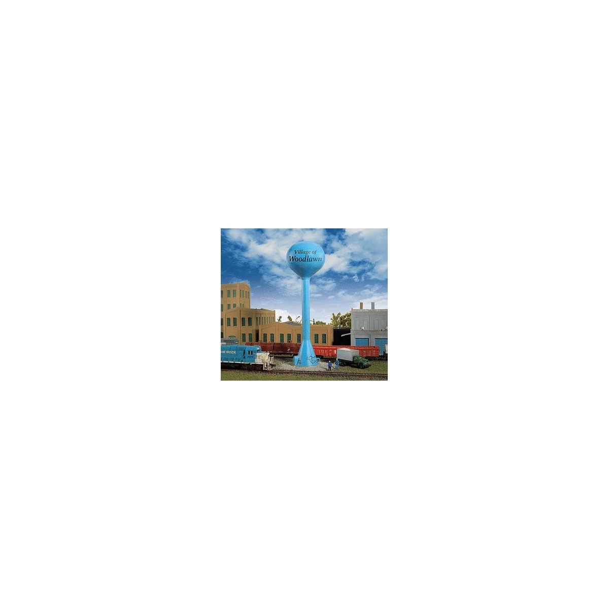 Modern Water Tower -- Kit - 1-1/4` 3.2cm Diameter x 6-1/2` 16.5cm Tall, N, Walthers Cornerstone 3814