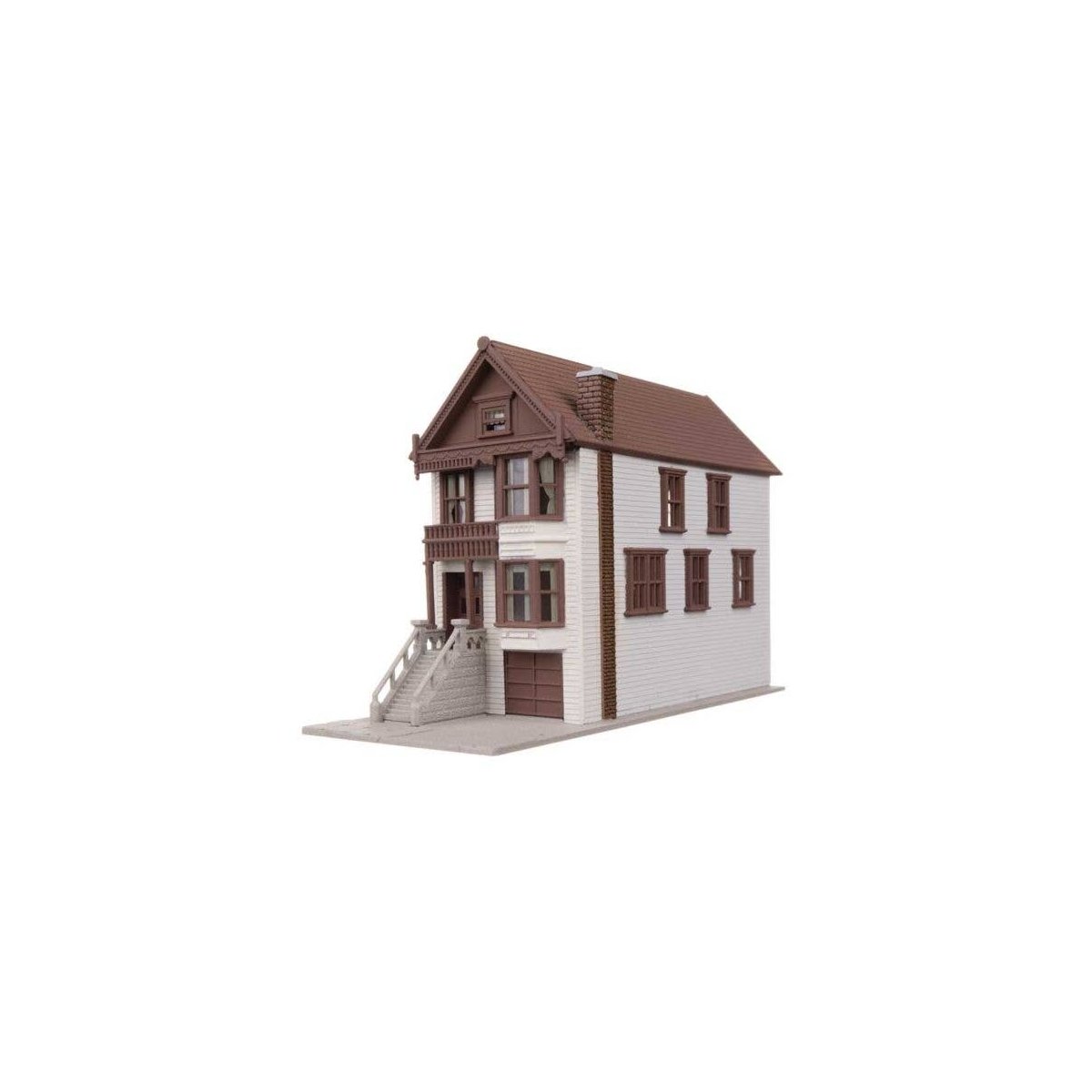 Steiner House Victorian House -- Kit - 1-11/16 x 4-3/16 x 2-11/16′ 4.29 x 10.64 x 6.83cm, N, WalthersTrainline 1052