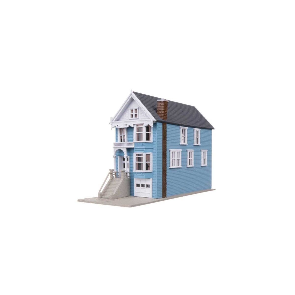 Painted Lady House Victorian House -- Kit - 1-11/16 x 4-3/16 x 2-11/16′ 4.29 x 10.64 x 6.83cm, N, WalthersTrainline 1053