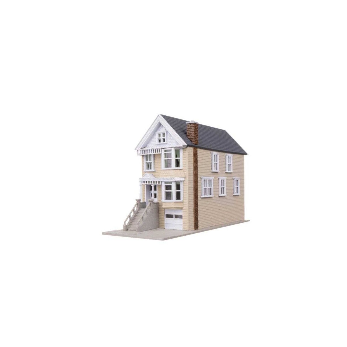 Gingerbread House Victorian House -- Kit - 1-11/16 x 4-3/16 x 2-11/16′ 4.29 x 10.64 x 6.83cm, N, WalthersTrainline 1054