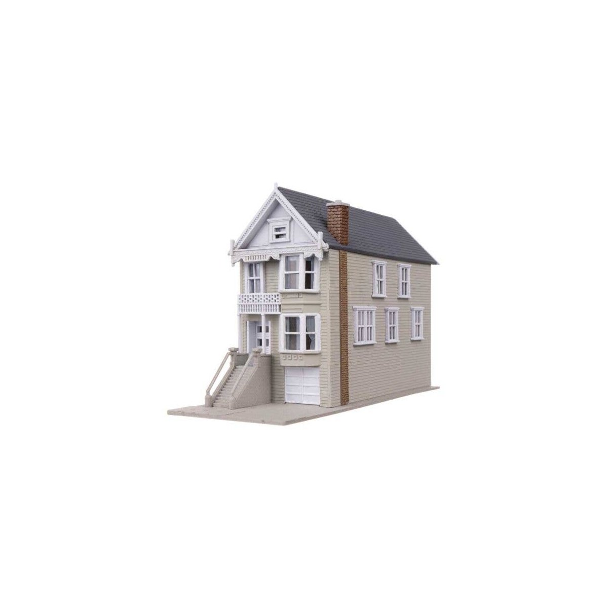 Kavanaugh House Victorian House -- Kit - 1-11/16 x 4-3/16 x 2-11/16′ 4.29 x 10.64 x 6.83cm, N, WalthersTrainline 1050