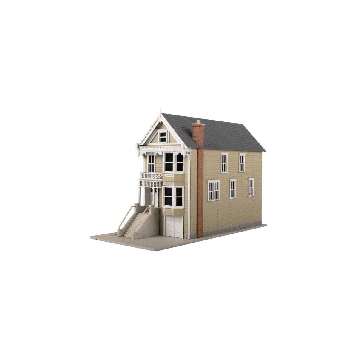 Kavanaugh House Victorian House -- Kit - 3-9/16 x 7-11/16 x 5′ 9.05 x 19.53 x 12.7cm, HO, WalthersTrainline 950