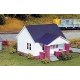One-Story House w/Side Porch -- Kit - 3-1/2 x 3-7/8′ 9 x 9.9cm, HO, Rix Products 203