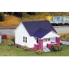 One-Story House w/Side Porch -- Kit - 3-1/2 x 3-7/8′ 9 x 9.9cm, HO, Rix Products 203