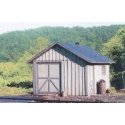 Handcar Shed - Kit (Laser-cut Wood & Card) -- Scale 18 x 20′, O, B.T.S. 17503