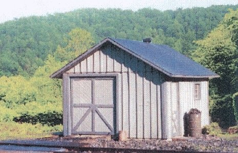 Handcar Shed - Kit (Laser-cut Wood & Card) -- Scale 18 x 20′, O, B.T.S. 17503