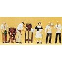 People Working -- Innkeeper, Waiter & Waitress, HO, Preiser Kg 10210