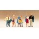 Pedestrians -- Family in City, HO, Preiser Kg 10279