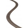 Code 100 Nickel-Silver Super Flex Track with Black Ties -- 36′ 91.4cm Long Section pkg(5, HO, Atlas Model Railroad Co. 178