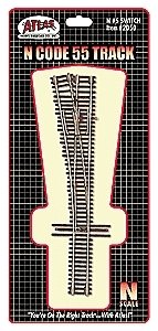Code 55 Turnout, Nickel-Silver Rail, Brown Ties -- No.5 Left Hand, N, Atlas Model Railroad Co. 2050