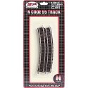 Code 55 Track w/Nickel-Silver Rail & Brown Ties -- 11-1/4′ Radius Full Curve pkg(6), N, Atlas Model Railroad Co. 2012