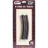 Code 55 Track w/Nickel-Silver Rail & Brown Ties -- 11-1/4′ Radius Full Curve pkg(6), N, Atlas Model Railroad Co. 2012
