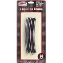 Code 55 Track w/Nickel-Silver Rail & Brown Ties -- 12-1/2′ Radius Full Curve pkg(6), N, Atlas Model Railroad Co. 2014