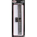 Terminal Section Snap-Track(R), Nickel-Siver Rail -- 9′ Straight, Black Ties, HO, Atlas Model Railroad Co. 840