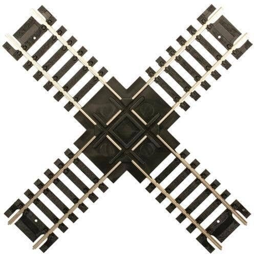 Custom-Line(R) Crossing - Code 100 -- 90-Degrees - 6′ 15.2cm, Black Ties, HO, Atlas Model Railroad Co. 176