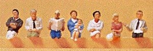 Passengers -- Railway, Seated, HO, Preiser Kg 10298