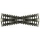 Custom-Line(R) Crossing - Code 100 -- 19-Degree, 6′ 15.2cm, Black Ties, HO, Atlas Model Railroad Co. 171