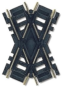 Custom-Line(R) Crossing - Code 100 -- 60-Degrees - 3′ 7.6cm, Black Ties, HO, Atlas Model Railroad Co. 175