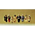 Passengers -- Seated pkg(8), HO, Preiser Kg 10299
