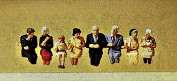 Passengers -- Seated pkg(8), HO, Preiser Kg 10299