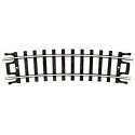 Curved Snap-Track(R) -- Half 9-3/4′ Radius, Black Ties pkg(6), N, Atlas Model Railroad Co. 2511