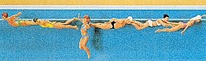 Recreation & Sports -- Swimming People pkg(6), HO, Preiser Kg 10306