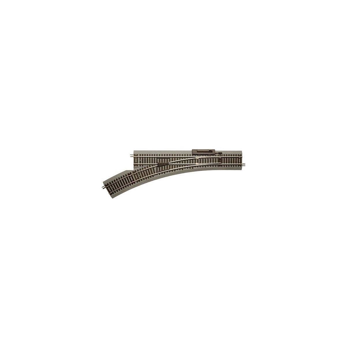 Code 83 22′ Radius Snap Switch (R) - Manual -- Left Hand, HO, Atlas Model Railroad Co. 482