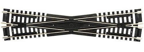 Custom-Line(R) Crossing -- 12-1/2 Degrees - 9′ 22.9cm, Black Ties, HO, Atlas Model Railroad Co. 177