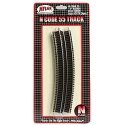 Code 55 Track w/Nickel-Silver Rail & Brown Ties -- 15′ Radius Full Curve pkg(6), N, Atlas Model Railroad Co. 2018