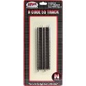 Code 55 Track w/Nickel-Silver Rail & Brown Ties -- Straight - 4-1/2′ 11.4cm pkg(6), N, Atlas Model Railroad Co. 2003