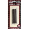 Code 55 Track w/Nickel-Silver Rail & Brown Ties -- Straight - 4-1/2′ 11.4cm pkg(6), N, Atlas Model Railroad Co. 2003