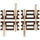 Code 55 Track w/Nickel-Silver Rail & Brown Ties -- Straight - 3/4′ 1.9cm pkg(6), N, Atlas Model Railroad Co. 2008
