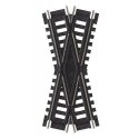 Custom-Line(R) Crossing - Code 100 -- 25-Degree, 4-1/2′ 11.4cm, Black Ties, HO, Atlas Model Railroad Co. 172