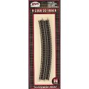 Code 55 Track w/Nickel-Silver Rail & Brown Ties -- 18-3/4′ Radius Full Curve pkg(6), N, Atlas Model Railroad Co. 2024