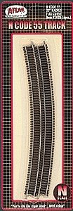 Code 55 Track w/Nickel-Silver Rail & Brown Ties -- 20′ Radius Full Curve pkg(6), N, Atlas Model Railroad Co. 2026
