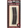 Code 55 Track w/Nickel-Silver Rail & Brown Ties -- 13-3/4′ Radius Curve pkg(6), N, Atlas Model Railroad Co. 2016