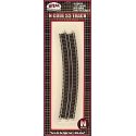 Code 55 Track w/Nickel-Silver Rail & Brown Ties -- 17-1/2′ Radius Full Curve pkg(6), N, Atlas Model Railroad Co. 2022