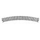 Curved Snap-Track(R) -- 11′ Radius, Black Ties pkg(6), N, Atlas Model Railroad Co. 2520