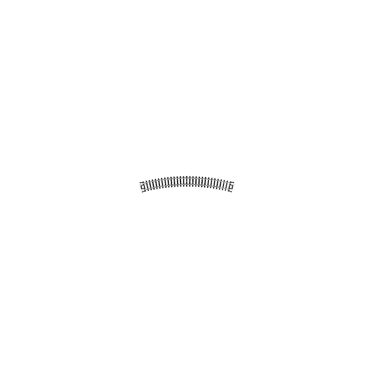 Curved Snap-Track(R) -- 11′ Radius, Black Ties pkg(6), N, Atlas Model Railroad Co. 2520